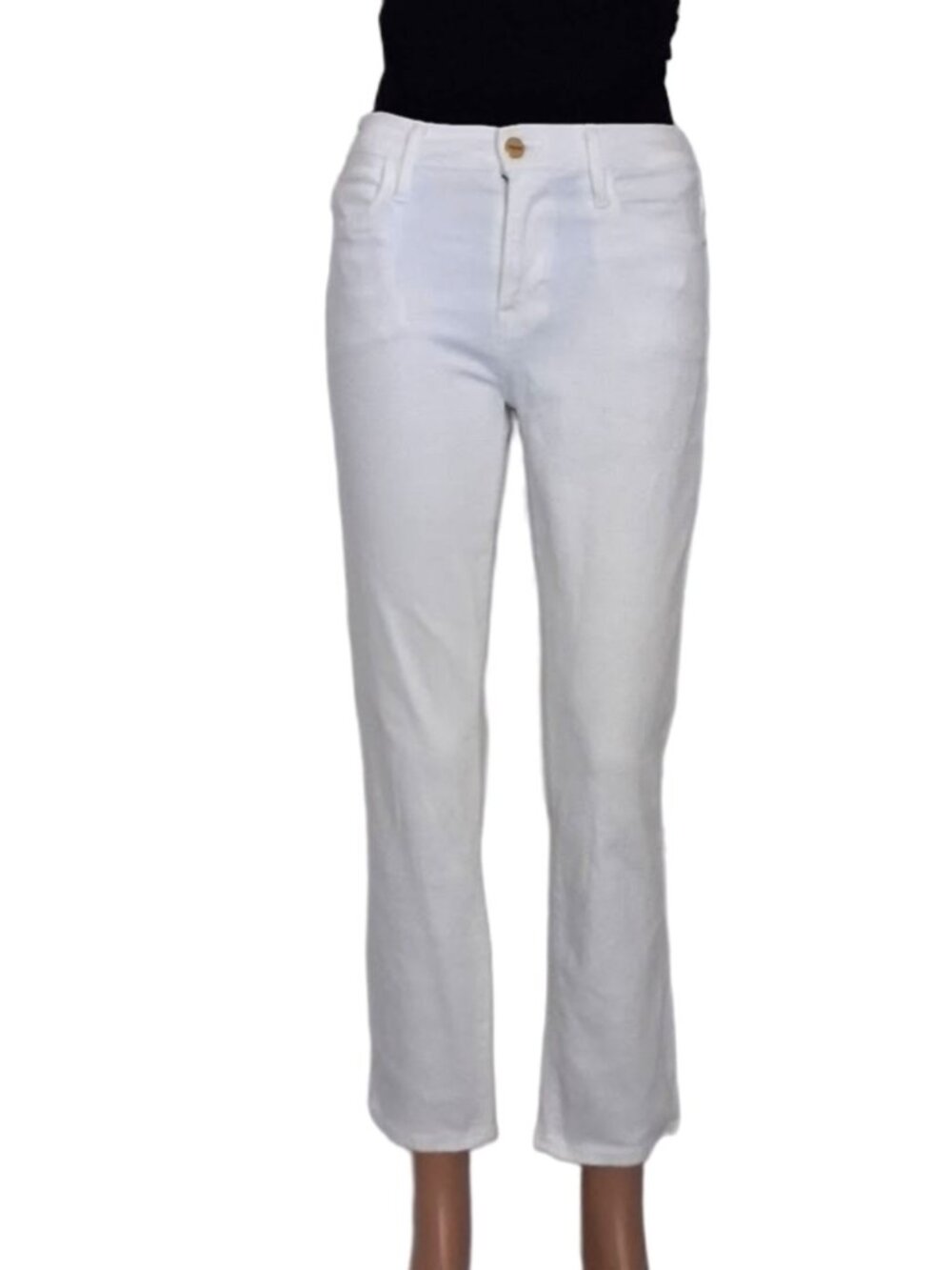 FRAME Le High Straight White Jeans Woman's Size 26 x 26 Style LHST790
